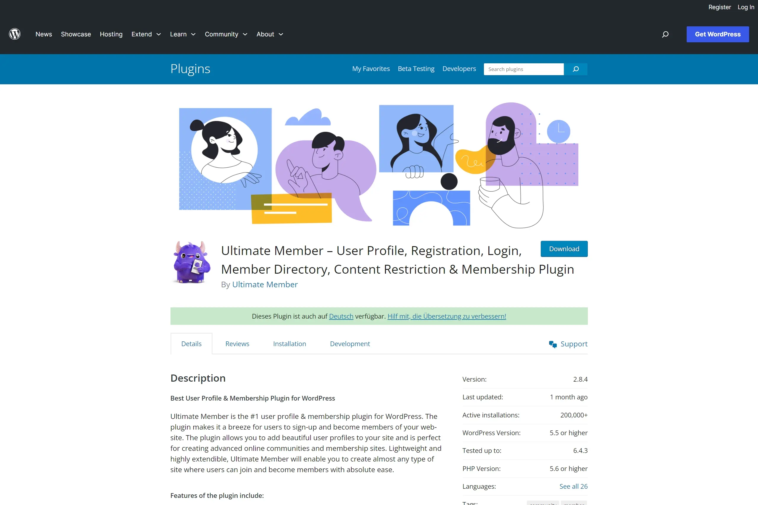 WordPress Plugins Ultimate Member